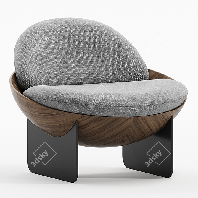  Stylish Mete Armchair: Modern Design 3D model image 2