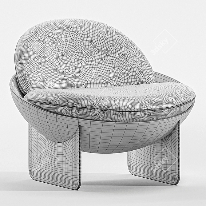  Stylish Mete Armchair: Modern Design 3D model image 3