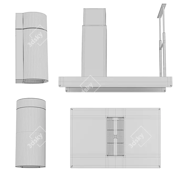 Modern Kitchen Appliance Set 3D model image 5