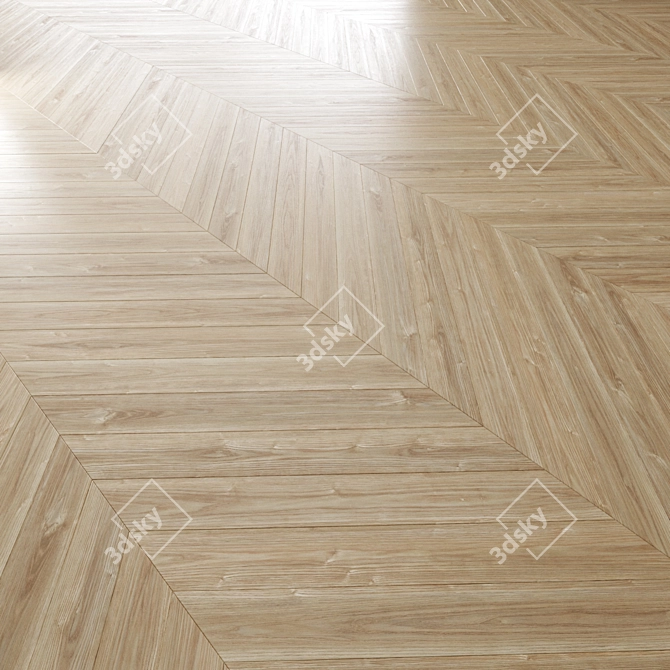 Oak Parquet Flooring 3D Model 3D model image 3