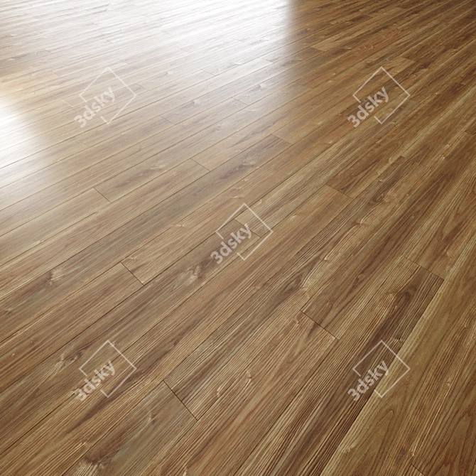 Oak Parquet Flooring 3D Model 3D model image 4