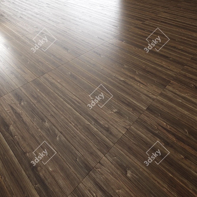 Oak Parquet Flooring 3D Model 3D model image 5