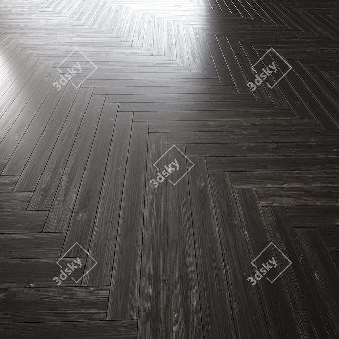 Oak Parquet Flooring 3D Model 3D model image 6