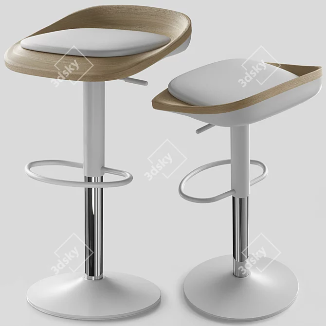 Modern Bar Stool LOU by Montly 3D model image 2