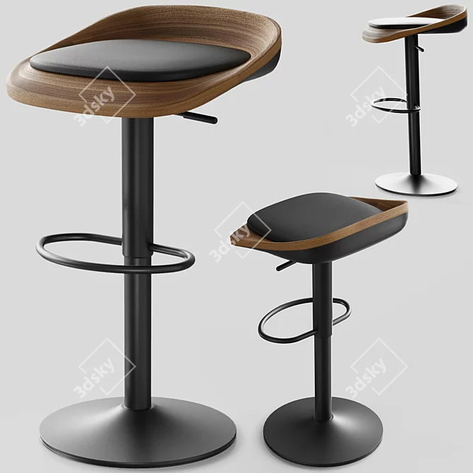 Modern Bar Stool LOU by Montly 3D model image 3