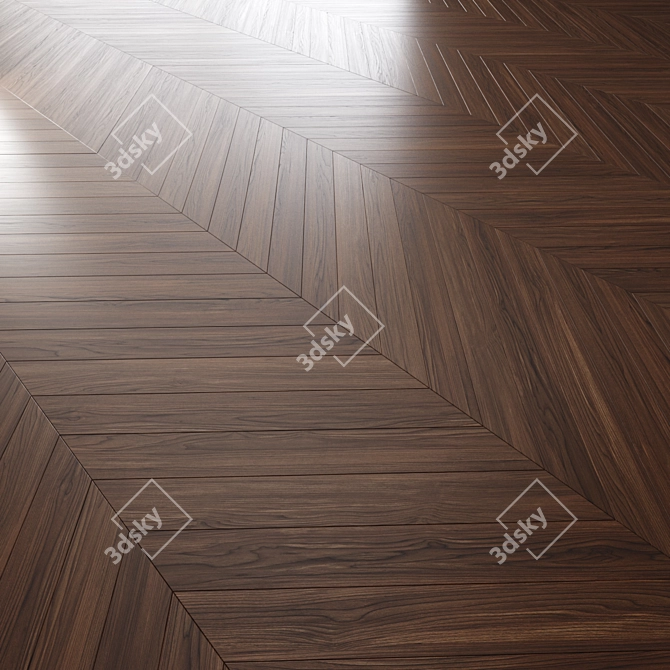 Oak Parquet Flooring Pack 4 Layouts 3D model image 5