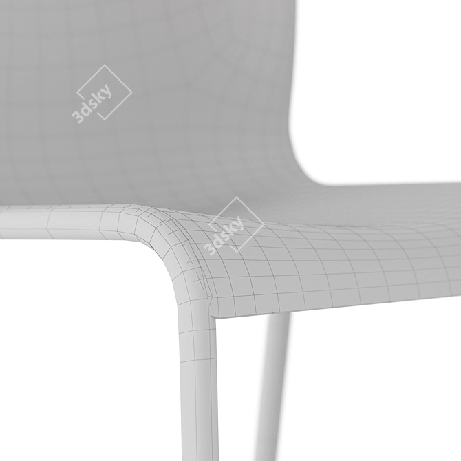 Sleek Geometric Wireframe Momo Net 3D model image 4