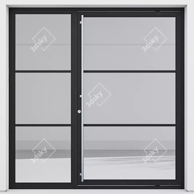 Modern Aluminium Door 171 3D model image 2