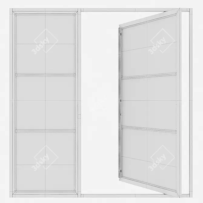 Modern Aluminium Door 171 3D model image 5