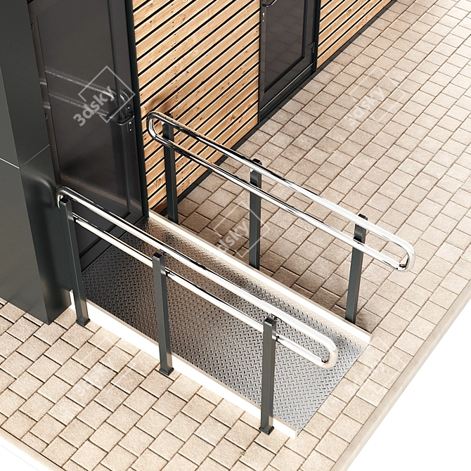 Public Restroom Module 3D model image 3