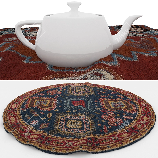 Variety of Dynamic 3D Rugs 3D model image 5