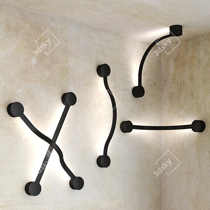 Modern Wall Light SEGMENTO By Olev 3D model image 2