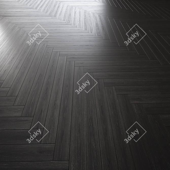 Oak Parquet Floor Texture Pack 3D model image 6