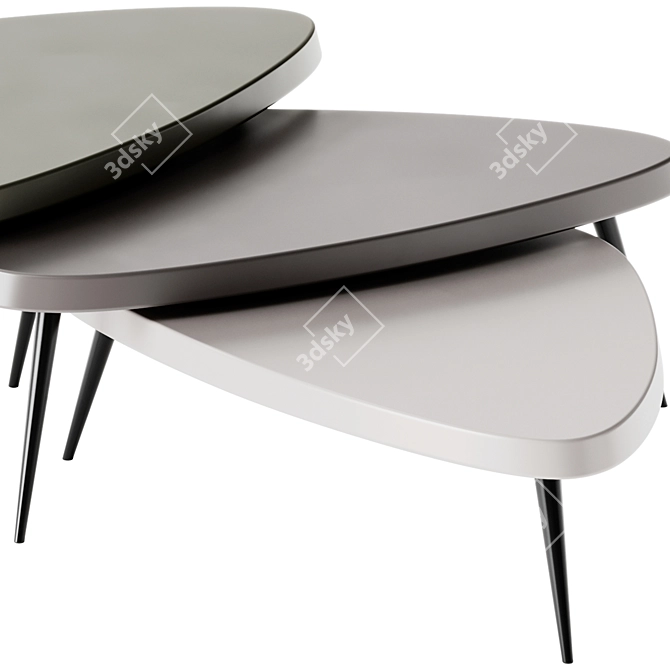 Mexique Outdoor Tables Set 3D model image 2