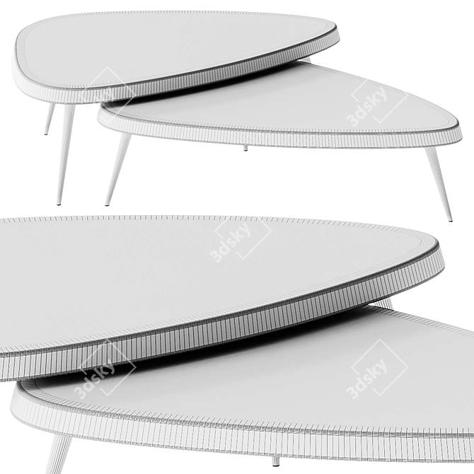 Mexique Outdoor Tables Set 3D model image 5