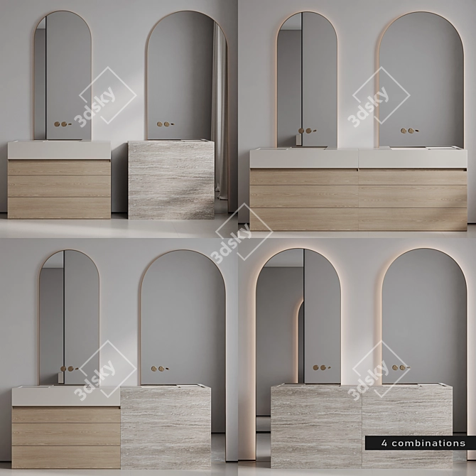 Modern Hare Bathroom Furniture 3D model image 4