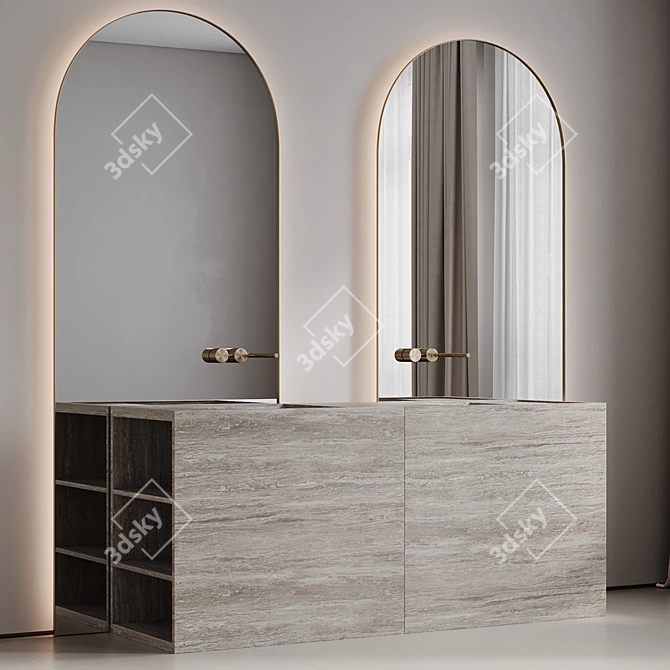 Modern Hare Bathroom Furniture 3D model image 6