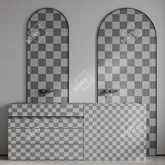 Modern Hare Bathroom Furniture 3D model image 7