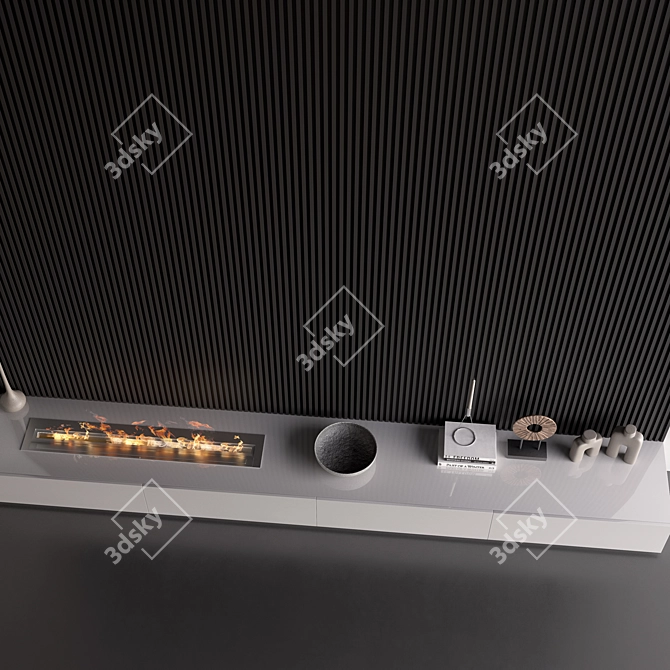 Biocamin Wall Fireplace Design 3D model image 4