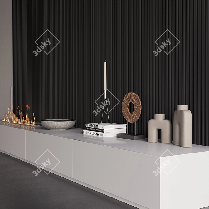 Biocamin Wall Fireplace Design 3D model image 5