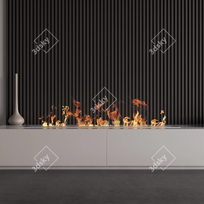 Biocamin Wall Fireplace Design 3D model image 6