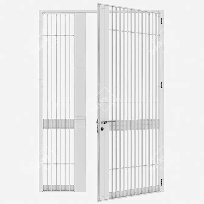 Corona Aluminium Door 176 Render 3D model image 5