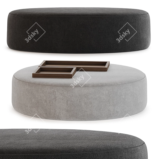 WoodFans Pouf Ottoman 3D model image 1