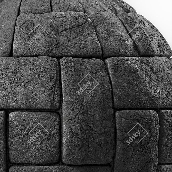 Stone Wall Materials 3D Texture 3D model image 6