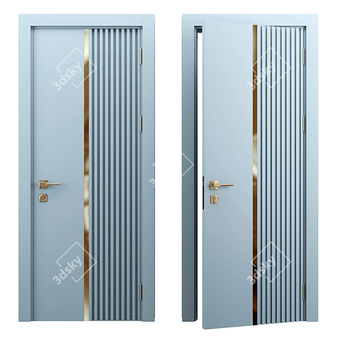 Elegant Flirance Door 3D model image 3