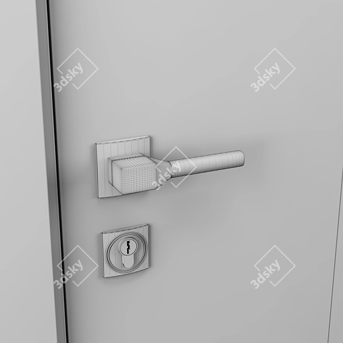 Elegant Flirance Door 3D model image 6