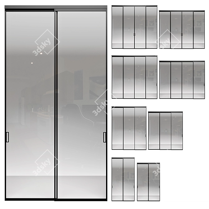 Aluminum Formato Partitions: Height Options 3D model image 1