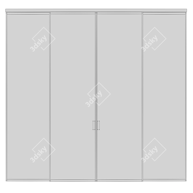 Aluminum Formato Partitions: Height Options 3D model image 4