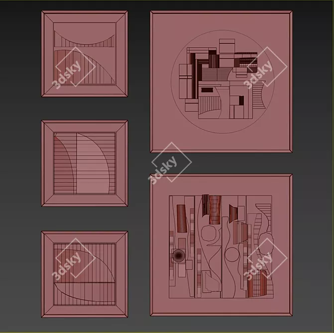 Dimensional Relief Artwork 3D model image 5