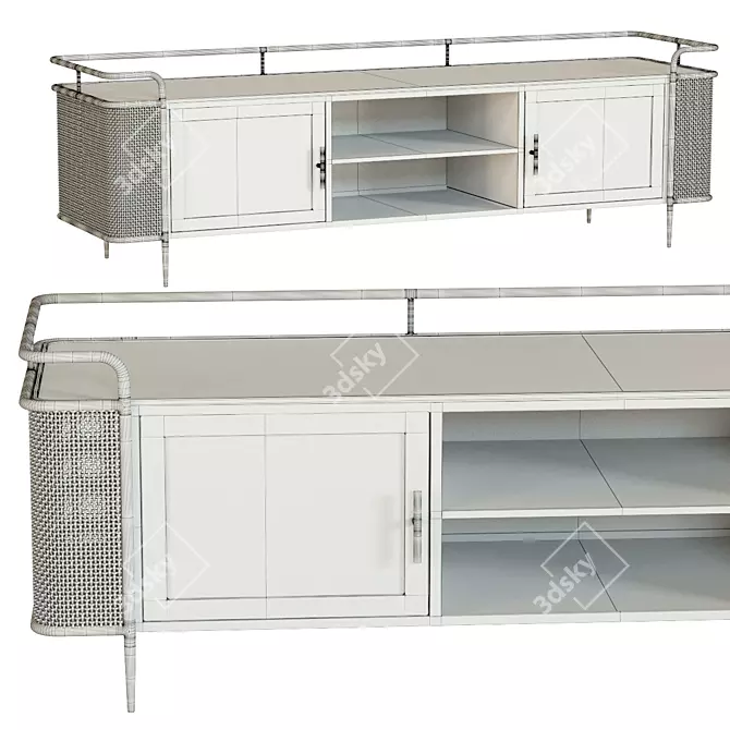 Kare Design TV Console Fence 3D model image 2