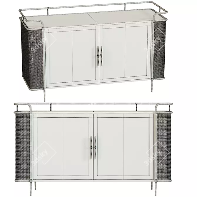 Kare Design Fence Sideboard 3D model image 2