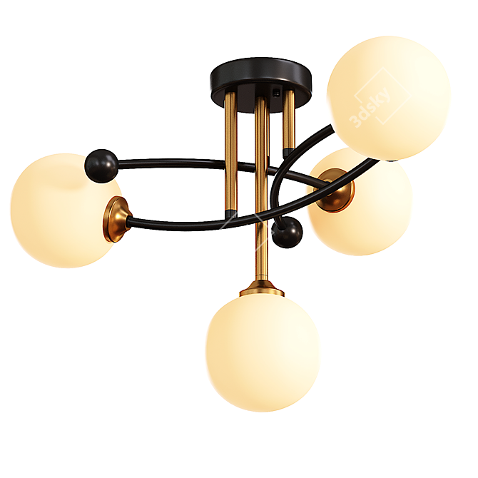 Sleek Modern Pendant Lighting 3D model image 1