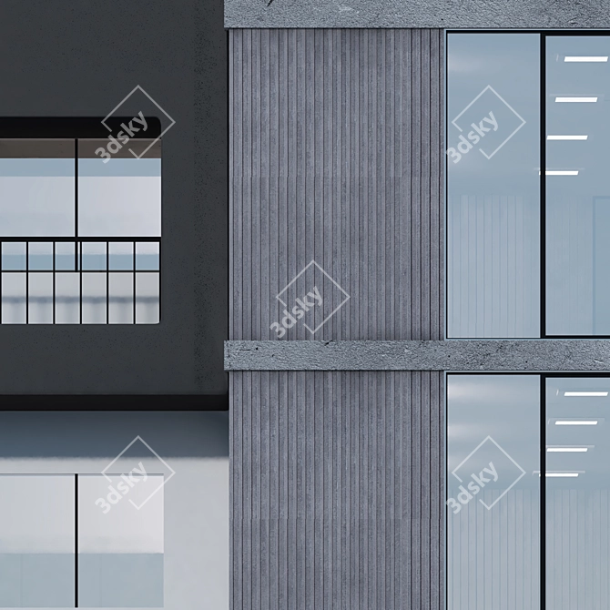 Modern Apartment Building 3D Model 3D model image 3