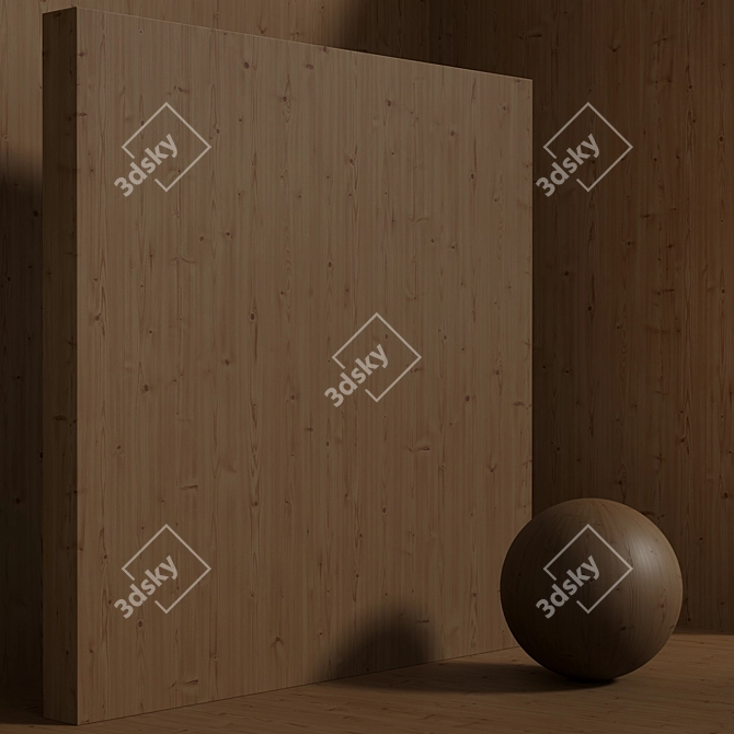 Seamless Pine & Spruce Wood Material Set 3D model image 4