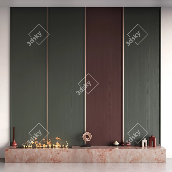 Fireplace Wall Décor

Translated Description: Стена с камином 3D model image 8