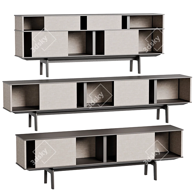 Elegant Lloyd Tex Storage Cabinets 3D model image 1