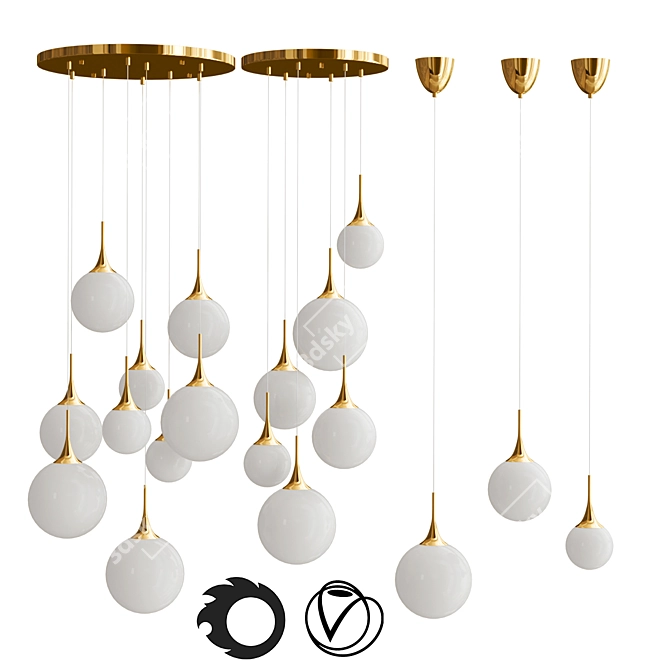 FOLKET COLLECTION Modern Design Lamps 3D model image 1