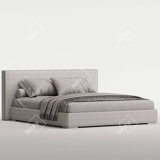 Luxury Stone Bed by Meridiani 3D model image 3