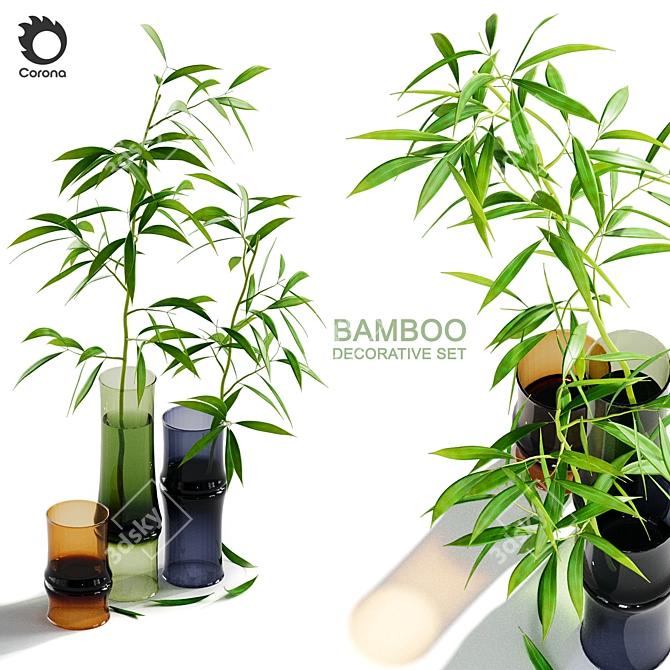 Bamboo 3D Decorative Set 2015 3D model image 1