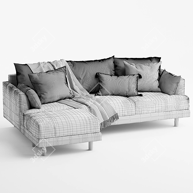 Elegant Bungalow Premium Sofa Set 3D model image 7