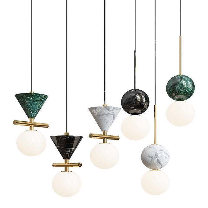 Field Aromas Pendant Lights 3D model image 1