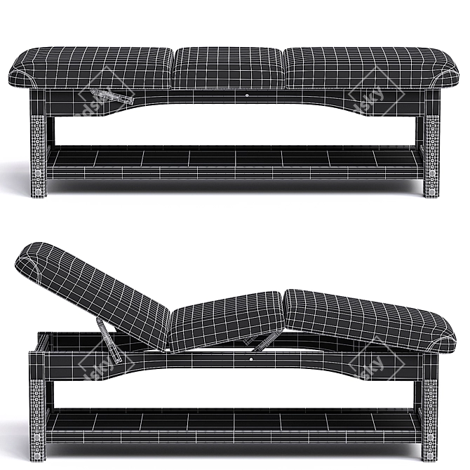 Title: Luxury Massage Bed 3D Model 3D model image 2