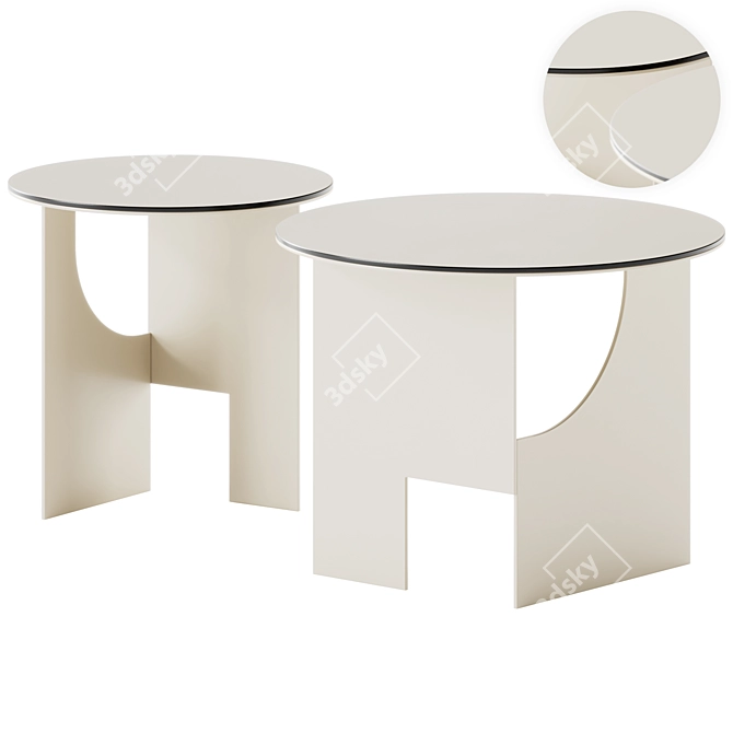 Mondrian Coffee Tables Set 3D model image 2