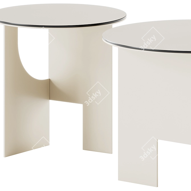 Mondrian Coffee Tables Set 3D model image 3