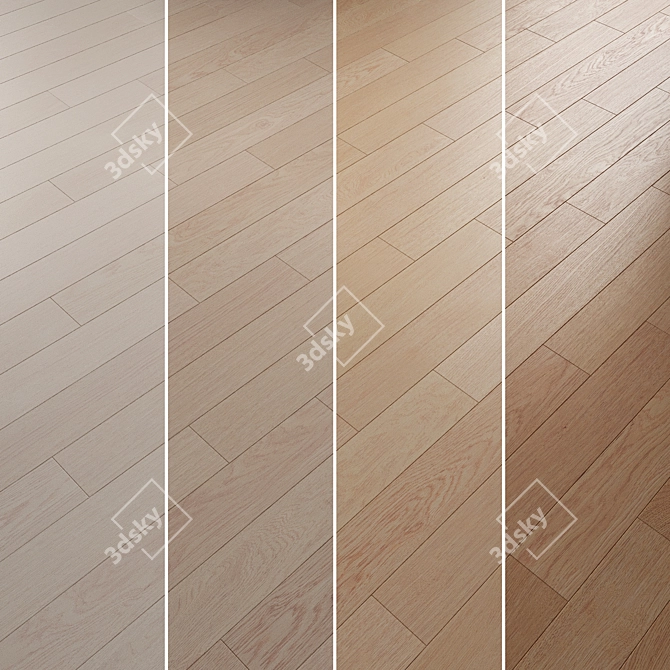 Oak Parquet Flooring Collection 3D model image 4