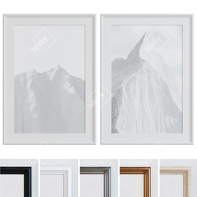  Peaks Picture Frame Set 3D model image 1